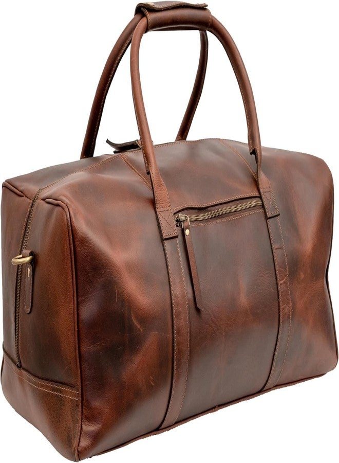 NATURALS EXPORT Duffel Bags for Men and Women Full Grain Leather Travel Overnight Weekend Bags, Sports Gym Duffel (20 Inch), Tan, 20 Inch, Travel Duffle Bag With Adjustable Strap - Image 2